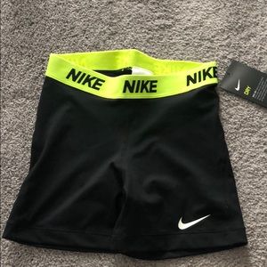 Nike Pro Shorts - Neon Yellow and Black. BNWT